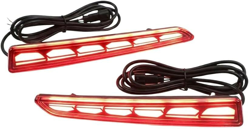 互換品 LED リフレクター シーケンシャルウインカー レッド 左右セット スモール ブレーキ 連動 タント カスタム LA650S LA660S 他対応 社外品 (レッド)
