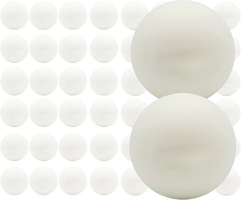 Balls - 卓球ボール ピンポンボール ピンポン玉 3スター 三ツ星プラスティック製 抗菌 練習球 (無地白50個, 40mm)