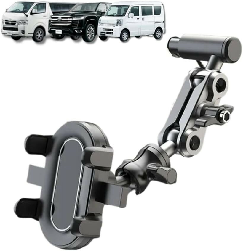 互換品 スマホホルダー アシストグリップ マウントアーム 車載 スマートフォンホルダー ランドクルーザー ハイエース ジムニー キャラバン エブリイ ハイラックス 対応