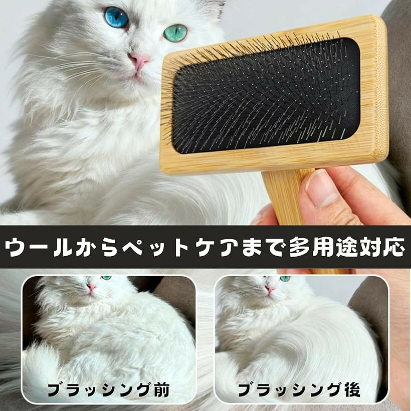 HOTQ 羊毛ブラシ ウール 羊毛フェルト カーディング ードル 木製 ニードル 2個セット (イエロー, 15.2 x 10.2 x 4.6 cm) horiku-10331235 ホリック サンプル画像2