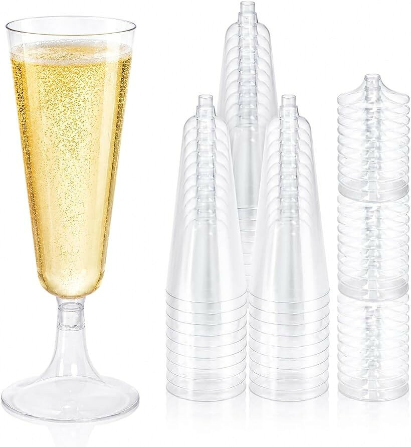 使い捨て シャンパングラス 食品衛生法適合 カクテルグラス ワイングラス おしゃれ パーティー 結婚式 誕生日 (クリア, 160mL 50個セット) horiku-10357887 ホリック パッケージ画像