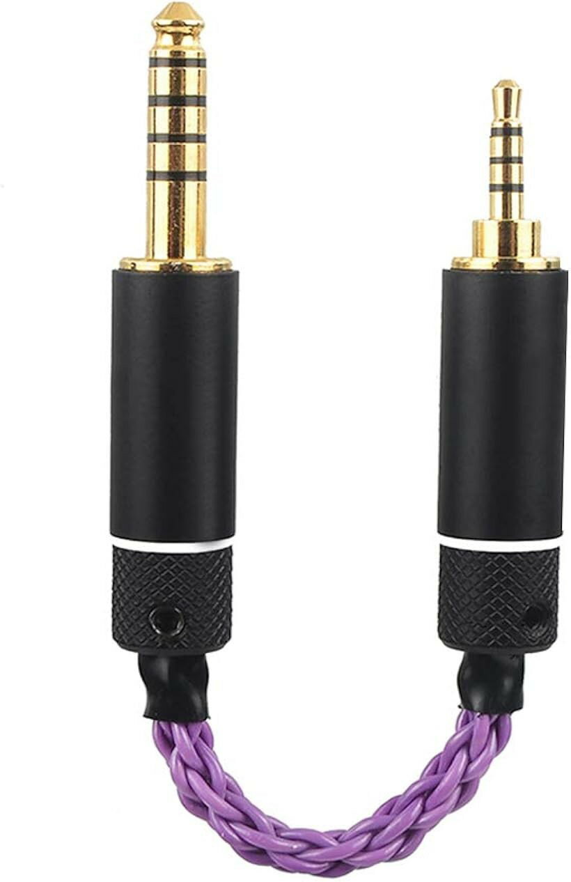 TV （Hdd） - ak8zgg24 オーディオケーブル ステレオケーブル 2.5mm 4極 ＞4.4mm 5極 オス-オス 8芯 10cm 銀メッキ単結晶銅 (2.5mm ＞ 4.4mm)