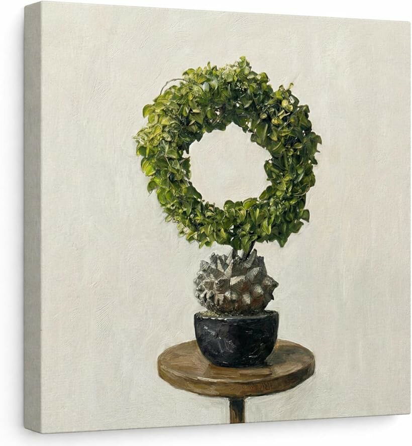 Art - 塊根植物 コーデックス 絵画 アートパネル ポスター 壁掛け インテリア (003A（亀甲竜 ）, 長さ40 cm x 幅40 cm)