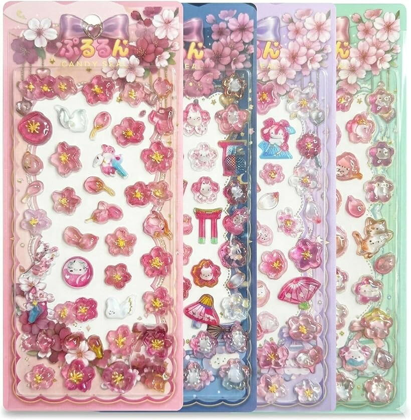 バリエーションコード : 2br6rhcdqd商品コード2brcyg4ufs商品名推しライフ ぷるるんキャンディーシール ぷっくりシリーズ クリア樹脂タイプ 4枚入り さくらきらめきシリーズブランドOSHI-LIFEカラークリアエポキシ樹脂使用（硬質クリアタイプ） 透明感が高く、形が崩れにくいしっかりした仕上がり。ぷっくり立体レリーフデザイン 存在感のある厚みで、貼るだけでデコが華やかに。かわいい動物＆ファンシーモチーフ 手帳・スマホ・推し活デコに使いやすいデザイン構成。防水仕様で安心 水濡れしやすいスマホケースや小物にも使用可能。シールタイプで簡単貼り付け 台紙からはがしてそのまま使えます。※ 他ネットショップでも併売しているため、ご注文後に在庫切れとなる場合があります。予めご了承ください。※ 品薄または希少等の理由により、参考価格よりも高い価格で販売されている場合があります。ご注文の際には必ず販売価格をご確認ください。※ 沖縄県、離島または一部地域の場合、別途送料の負担をお願いする場合があります。予めご了承ください。※ お使いのモニタにより写真の色が実際の商品の色と異なる場合や、イメージに差異が生じることがあります。予めご了承ください。※ 商品の詳細（カラー・数量・サイズ 等）については、ページ内の商品説明をご確認のうえ、ご注文ください。※ モバイル版・スマホ版ページでは、お使いの端末によっては一部の情報が表示されないことがあります。すべての記載情報をご確認するには、PC版ページをご覧ください。ぷっくりとした立体感と、透明感のあるツヤ仕上げが魅力の xxぷるるんキャンディーシール（ゆめかわシリーズ）xxです。本商品はエポキシ樹脂を使用した硬質タイプ。柔らかく曇りがちな樹脂とは異なり、 しっかりとした厚みとクリアな質感で、デコレーションを美しく引き立てます。動物モチーフやスイーツ、リボンなど、 見ているだけでも楽しいデザインをたっぷり収録。手帳・スマホケース・ノート・小物のデコにおすすめです。