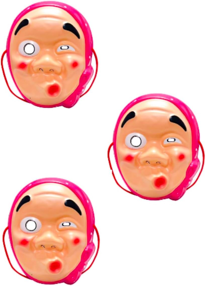 3枚セット お面 ひょっとこ SNS映え ネタ作りに コスプレ 半面タイプ お祭り 縁日 ...