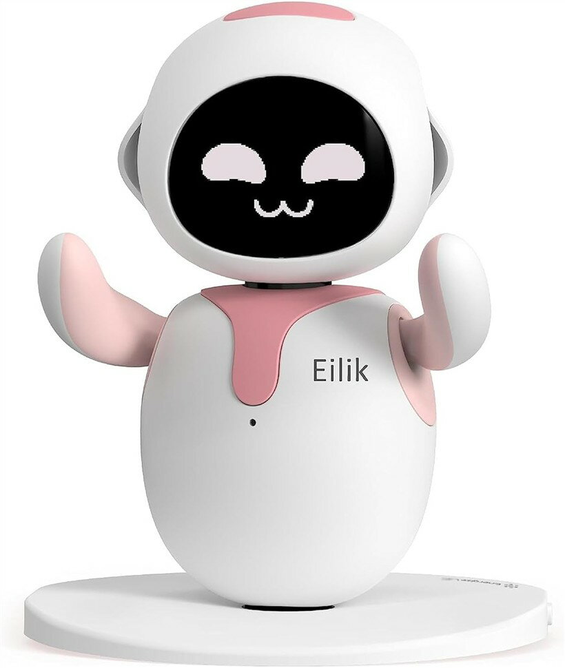 アイリック Eilik 感情的知性を備えた デスクトップコンパニオンロボット 日本語説明書付 マルチインタラクション デスクトップのパートナー (ピンク, 4.3 x 4.1 x 5.2 inches)