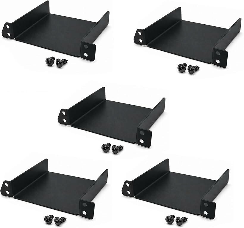 ETCブラケット トヨタ ダイハツ系対応 ETC取付基台 ETC車載器取付ステー 純正ETC取付部にすっきり装着 後付け感を抑える ステルスブラック 幅80mm 高さ20mm以下対応 M5ネジ付き (5個セット)