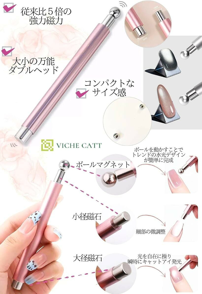 マグネットネイル 磁石 強力 ネイル用マグネット 初心者 ネイル用品 セルフネイル ...