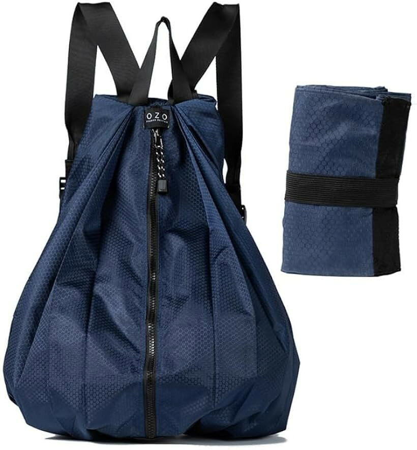 Other - 軽量 折りたたみ リュック 防水 大容量 ポケッタブル 通勤 買い物用 (ネイビーブルー, ミディアム)