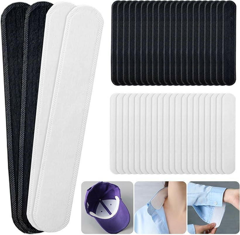 商品コード2b9p9pv2cc商品名50枚 吸汗テープ 帽子用汗取りパッド 汚れ防止 使い捨て型 汗取りシート 襟汚れ防止テープ 汗ジミ防止シート キャップライナーブランド5WYOUKEカラー黒25pcs+白25pcs（帽子用）「汗を急速に吸収」：帽子、襟ぐり、袖口、サンバイザー、ヘルメットの内側に貼り付け、汗ジミと汚れを防止し、汗を効果的に吸収します。「薄くて軽い・はがれない」：厚さ1mmの薄型なので着けていることも忘れるくらい違和感なし、通気性を確保しながら汗を発散します。柔らかい高品質素材で作られ、肌触りが良く、不快感や刺激がありません。「快適な通気性」：肌に優しい生地を使用しているので、薄手でサラッとした肌ざわり。優れた通気性を持ち、暑い夏の日でもさらさらとした快適な感覚を保ちます。「使いやすいデザイン」：使い捨てタイプで、自己粘着性があり、簡単に剥がせます。また、衣類に粘着剤が残りませんので使いやすいです。細かいエッジプレス加工、使用中に変形しません。帽子の額部分に貼り、汗が目に入るのを防ぎ、汗を速やかに吸収します。「使い捨てタイプ」：使い捨てタイプの汗取りバッド50枚セットです。日常使いに十分な量とサイズなので、友達や家族とシェアすることもできます。汗による不快感を解消し、さわやかな着心地を実現します。※ 他ネットショップでも併売しているため、ご注文後に在庫切れとなる場合があります。予めご了承ください。※ 品薄または希少等の理由により、参考価格よりも高い価格で販売されている場合があります。ご注文の際には必ず販売価格をご確認ください。※ 沖縄県、離島または一部地域の場合、別途送料の負担をお願いする場合があります。予めご了承ください。※ お使いのモニタにより写真の色が実際の商品の色と異なる場合や、イメージに差異が生じることがあります。予めご了承ください。※ 商品の詳細（カラー・数量・サイズ 等）については、ページ内の商品説明をご確認のうえ、ご注文ください。※ モバイル版・スマホ版ページでは、お使いの端末によっては一部の情報が表示されないことがあります。すべての記載情報をご確認するには、PC版ページをご覧ください。こんなお悩みありませんか.服が汗でびっしょりになって、恥ずかしかったです。頭からかかった汗が目に流れ込み、痛かったです。頭部からの汗で化粧が崩れることがある。汗で肌が蒸れて不快感を感じます。汗により衣服が黄色や黒くなり、シャツの耐久性が低下します。脇が臭くて人前で腕を上げることができません。その悩み「5WYOUKEの汗取りパッド」で解決。「製品特徴」＊優れた吸水性＊漏れ防止＊はがれ、ズレない＊通気性良い＊1mm極薄＊使い捨て＊汗を急速に吸収汗ジミと汚れを防止し、汗を効果的に吸収します。＊薄くて快適厚さ1mmの超極薄でもはがれないシャツの上から目立たない。＊快適な通気性優れた通気性を持ち、暑い夏の日でもさらさらとした快適な感覚を保ちます。＊しっかりした粘着力‐ずれたり剥がれる心配する必要がない‐跡残りしない広い粘着面‐一日持続の粘着力＊カット不要このサイズはほとんどの場面で使える、便利です.