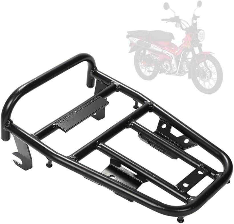 商品コード2brnsrdv08商品名ホンダ 用 リアキャリア ハンターカブ CT125 JA55 JA65 ブラック トップケース 対応 軽量 スチール製 荷台 キャリア キャンプ ツーリング 積載 カスタム パーツブランドKanoan※ 他ネットショップでも併売しているため、ご注文後に在庫切れとなる場合があります。予めご了承ください。※ 品薄または希少等の理由により、参考価格よりも高い価格で販売されている場合があります。ご注文の際には必ず販売価格をご確認ください。※ 沖縄県、離島または一部地域の場合、別途送料の負担をお願いする場合があります。予めご了承ください。※ お使いのモニタにより写真の色が実際の商品の色と異なる場合や、イメージに差異が生じることがあります。予めご了承ください。※ 商品の詳細（カラー・数量・サイズ 等）については、ページ内の商品説明をご確認のうえ、ご注文ください。※ モバイル版・スマホ版ページでは、お使いの端末によっては一部の情報が表示されないことがあります。すべての記載情報をご確認するには、PC版ページをご覧ください。「セット内容」 ・リアキャリアのみ ＊取扱説明書は付属しておりません。＊取り付けに関するサポート及びお問い合わせの対応はしておりませんのでご了承お願い致します。＊専門の業者様、または整備士に取り付けを依頼して下さい。「適合車種（参考）」 ・ホンダ ハンターカブ CT125 「型式」 ・JA55（2020年～ / 2BJ-JA55） ・JA65（2023年～ / 8BJ-JA65） ＊車種のグレード・年式によっては、加工が必要な場合や、取り付け出来ない場合がございますのでご購入前に必ずご確認をお願い致します。「おすすめポイント」 ・軽量約1.5kgで扱いやすい設計 ・トップケース装着対応で積載力アップ ・フック形状で荷物固定が簡単 ・キャンプ・ツーリングに最適 「取付時の注意事項」 ・説明書は付属しておりません ・取り付けは工具をご用意の上、固定してください ・トップケース装着時は耐荷重にご注意ください ・車体や純正キャリアに傷が付く場合があります ・輸入品のため軽微な傷がある場合があります 「商品説明」 ホンダ ハンターカブ CT125（JA55 / JA65）対応のリアキャリア（ブラック）です。ツーリングやキャンプ、日常使いなど、積載力を高めたい方に最適なカスタムパーツ。純正キャリアと比較してコンパクトかつ軽量設計（約1.5kg）でありながら、高強度スチールを採用し、優れた耐久性を実現しています。トップケースの取り付けにも対応しており、荷物の積載幅が大きく広がるため、通勤・通学からロングツーリングまで幅広く活躍。さらにフック形状デザインにより、ロープやネットを簡単に固定でき、荷物の安定性も向上します。車体にフィットする専用設計で、見た目もスタイリッシュ。実用性とデザイン性を両立した、ハンターカブユーザーにおすすめのカスタムパーツです。