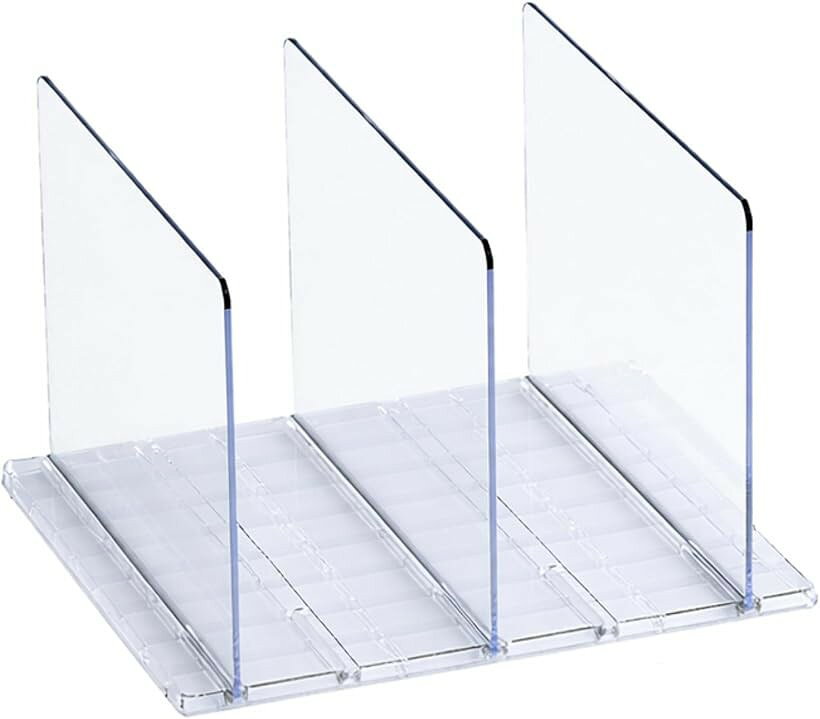 バッグ収納スタンド 透明 アクリル バッグディスプレイスタンド 仕切り付き バッグ整理 収納ラック (透明, 3列)