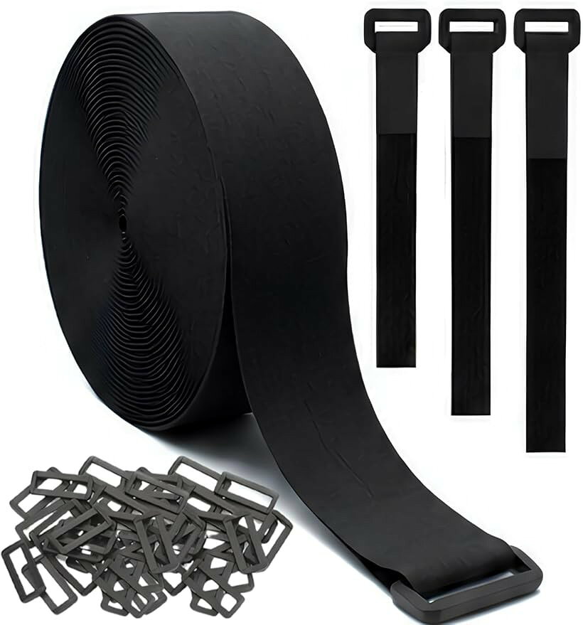 バリエーションコード : 2bkt3rg3ss商品コード2bkt3rng5d商品名結束バンド 50mmx10m バックル50個付き DIY自由カット 調節可能 荷締めベルト 面ファスナー 配線整理 荷物梱包 収納ブランドNYANDELMOカラーブラックサイズ等50mmx10m「サイズ・バリエーション」 カラーはブラック、幅は2cm、2.5cm、3.8cm、5cmからお選びいただけます。長さは5m（バックル25個入り）または10m（バックル50個入り）をご用意。細めの配線整理から、荷物や収納用品の固定まで、用途に合わせて幅と長さを選べます。「自由カットで長さ調整」 必要な長さにハサミでカットして使える面ファスナー結束バンドです。ケーブル、コード、ホース、荷物など、まとめたい物の太さや量に合わせて調整しやすく、余った部分も少なくすっきり固定できます。「バックル付きで使いやすい」 付属のバックルに通して締めるだけで、荷締めベルトや固定ベルトのように使用できます。工具不要で取り付け・取り外しがしやすく、配線整理、荷物梱包、収納、DIY作業など日常のさまざまな場面で活躍します。「ナイロン製で繰り返し使える」 素材は丈夫なナイロン製。面ファスナーなので、一般的な使い捨てタイプの結束バンドと違い、取り外して再利用しやすい仕様です。家庭、オフィス、倉庫、作業場の整理整頓に便利です。「幅広い用途に対応」 コードをまとめるケーブルバンドとしてはもちろん、キャンプ用品、ヨガマット、傘、リュック、収納ケース、工具、荷物固定などにも使えます。ブラックカラーで目立ちにくく、家電周りや作業スペースにもなじみやすい結束テープです。※ 他ネットショップでも併売しているため、ご注文後に在庫切れとなる場合があります。予めご了承ください。※ 品薄または希少等の理由により、参考価格よりも高い価格で販売されている場合があります。ご注文の際には必ず販売価格をご確認ください。※ 沖縄県、離島または一部地域の場合、別途送料の負担をお願いする場合があります。予めご了承ください。※ お使いのモニタにより写真の色が実際の商品の色と異なる場合や、イメージに差異が生じることがあります。予めご了承ください。※ 商品の詳細（カラー・数量・サイズ 等）については、ページ内の商品説明をご確認のうえ、ご注文ください。※ モバイル版・スマホ版ページでは、お使いの端末によっては一部の情報が表示されないことがあります。すべての記載情報をご確認するには、PC版ページをご覧ください。