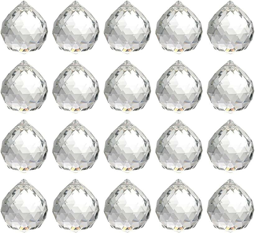 トップボール サンキャッチャー用 ビーズ パーツ 20個セット (クリア, 30mm) horiku-10352252 ホリック パッケージ画像