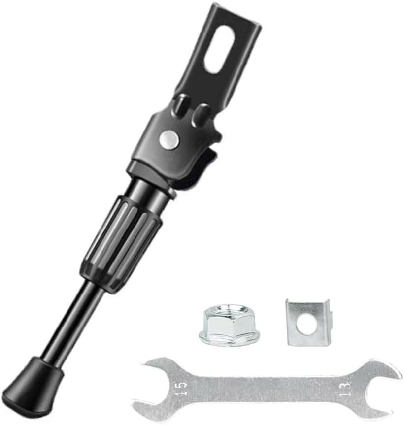 バリエーションコード : 2bk53dx9or商品コード2bk53o0ffl商品名サイド スタンド 部品 工具 付属 子供 用 自転車 キック 片足 スプリング 内蔵 汎用 座金ブランドCASPER01カラーブラックサイズ等18インチしっかり支える安定感で駐輪しやすい: お子様用自転車に取り付けしやすいサイドスタンド設計で、停車時のバランスを保ちやすい仕様です。自転車を壁へ立て掛ける必要がなく、公園や学校、自宅前などでもスムーズに駐輪できます。足で軽く操作しやすい形状のため、小さなお子様でも扱いやすく、毎日の移動をサポートします。車体を安定して支えやすいため、自転車が倒れにくく、地面との接触によるキズ対策、自動車への接触防止にも役立ちます。シンプルな構造ながら実用性を重視した設計で、通学やお出かけ、習い事など幅広いシーンに対応。お子様が自分で自転車を停める習慣づくりにも取り入れやすいアイテムです丈夫な素材採用で毎日の走行に対応: 耐久性を意識した金属素材を採用し、繰り返しの使用にも配慮されたサイドスタンドです。毎日の通学や公園遊びなど、頻繁に自転車を使用する環境でも扱いやすく、長く使いやすい仕様となっています。スタンド部分は安定を意識した構造で、地面に接する面もしっかり支えやすい形状。自転車を停車した際にぐらつきにくく、日常使いに適しています。ブラックカラーは車体になじみやすく、シンプルで落ち着いた印象を演出。スポーティーな自転車からカジュアルデザインまで合わせやすく、見た目を損ないにくい仕様です。汚れが目立ちにくく、お手入れしやすい点も日常利用に便利です対応サイズ設計で子供用自転車に合わせやすい: 12～20インチ車輪対応設計のため、幅広い子供用自転車へ取り付けしやすい仕様です。成長に合わせて買い替えることの多いキッズサイクルにも対応しやすく、補助パーツとして活躍します。シンプルな取り付け構造を採用しているため、初めて交換や後付けを行う場合にも扱いやすい設計。自転車本体との一体感を意識したデザインで、後付け感を抑えながら自然になじみます。お子様が自分で駐輪する機会が増える時期にも役立ち、外出先での置き場所にも便利。幼児用自転車からジュニアサイクルまで幅広いシーンに取り入れやすいアイテムです軽い力で扱いやすく毎日の移動を快適サポート: 足でスムーズに出し入れしやすい構造を採用し、お子様でも扱いやすい使用感を目指したサイドスタンドです。自転車を停車する際にスタンド操作がしやすく、通学や公園遊び、買い物への同行など日常のさまざまな場面で役立ちます。スタンド収納時も車体に沿いやすい形状で、走行時の見た目にも配慮。シンプルな可動構造のため扱いやすく、毎日の使用にも取り入れやすい仕様です。自転車を地面へ寝かせる必要がなくなることで、ハンドルやフレームへの負担対策にもつながります。お子様が自分で準備や片付けを行う練習にも活躍する便利な自転車アクセサリーです通学・公園・お出かけなど幅広いシーンで活躍: 学校への移動、公園遊び、家族でのお出かけなど、さまざまな場面で使いやすい子供用自転車向けサイドスタンドです。駐輪スペースがない場所でも自転車を立てやすく、外出先での使い勝手を向上。車体カラーになじみやすいブラックデザインを採用しているため、見た目をすっきりまとめやすい点も魅力です。補助輪を外した後の自転車にも取り付けしやすく、お子様の成長に合わせたカスタマイズにも対応。軽量感を意識した設計で、自転車操作の負担を抑えながら日常使いをサポートします。実用性と使いやすさを兼ね備えた、自転車ライフに取り入れやすいアイテムです※ 他ネットショップでも併売しているため、ご注文後に在庫切れとなる場合があります。予めご了承ください。※ 品薄または希少等の理由により、参考価格よりも高い価格で販売されている場合があります。ご注文の際には必ず販売価格をご確認ください。※ 沖縄県、離島または一部地域の場合、別途送料の負担をお願いする場合があります。予めご了承ください。※ お使いのモニタにより写真の色が実際の商品の色と異なる場合や、イメージに差異が生じることがあります。予めご了承ください。※ 商品の詳細（カラー・数量・サイズ 等）については、ページ内の商品説明をご確認のうえ、ご注文ください。※ モバイル版・スマホ版ページでは、お使いの端末によっては一部の情報が表示されないことがあります。すべての記載情報をご確認するには、PC版ページをご覧ください。