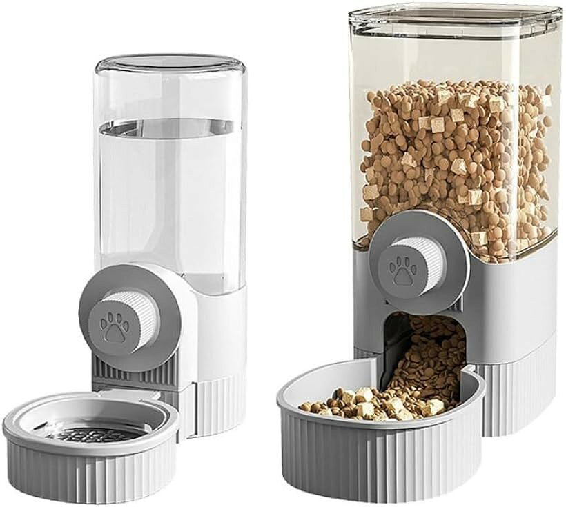 犬 自動餌やり機 猫 水飲み器 給水器 自動給水器 ペット うさぎ 給水ボトル (給水機＋給餌機)