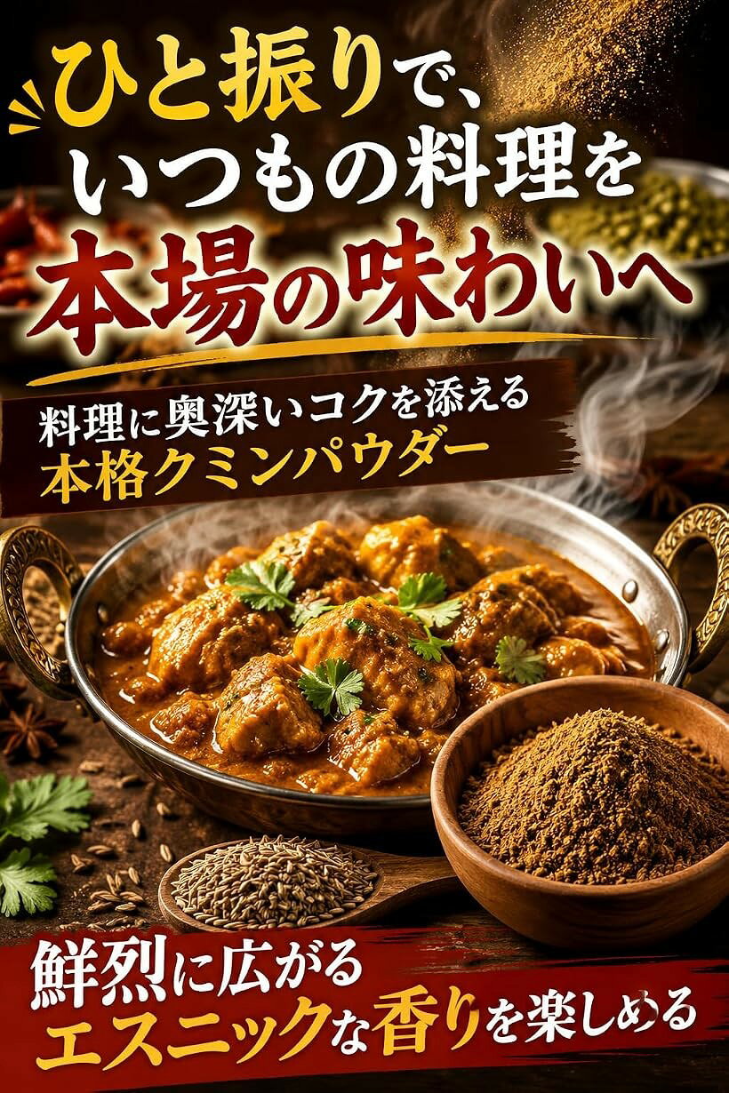 幸粉さんの クミンパウダー 500g 本場インド産の無添加スパイス (500g)