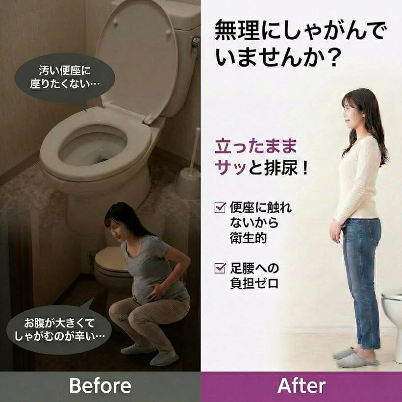 女性用 排尿補助器 使い捨て 立ってできるトイレ 携帯型 簡易トイレ アウトドア キャンプ 登山 防災グッズ 妊婦 不衛生トイレ対策 (パープル) horiku-10355392 ホリック サンプル画像3