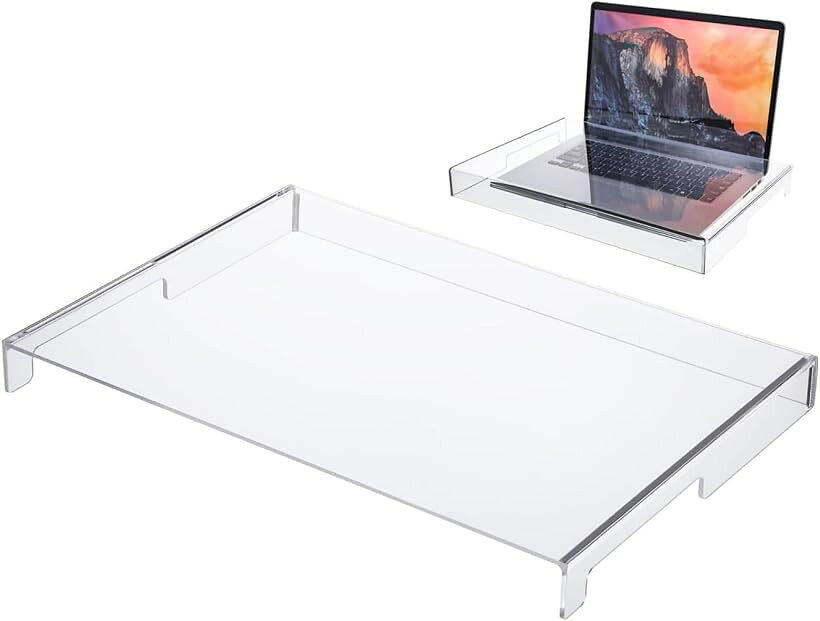 Ciieeo ノートパソコン用 透明キーボードプロテクター キーボードケース 保護カバー 14インチ アクリル製 薄型設計 ケーブル開口付き 防塵 防水 猫対策 水こぼし ガード クリア デスク テレ…