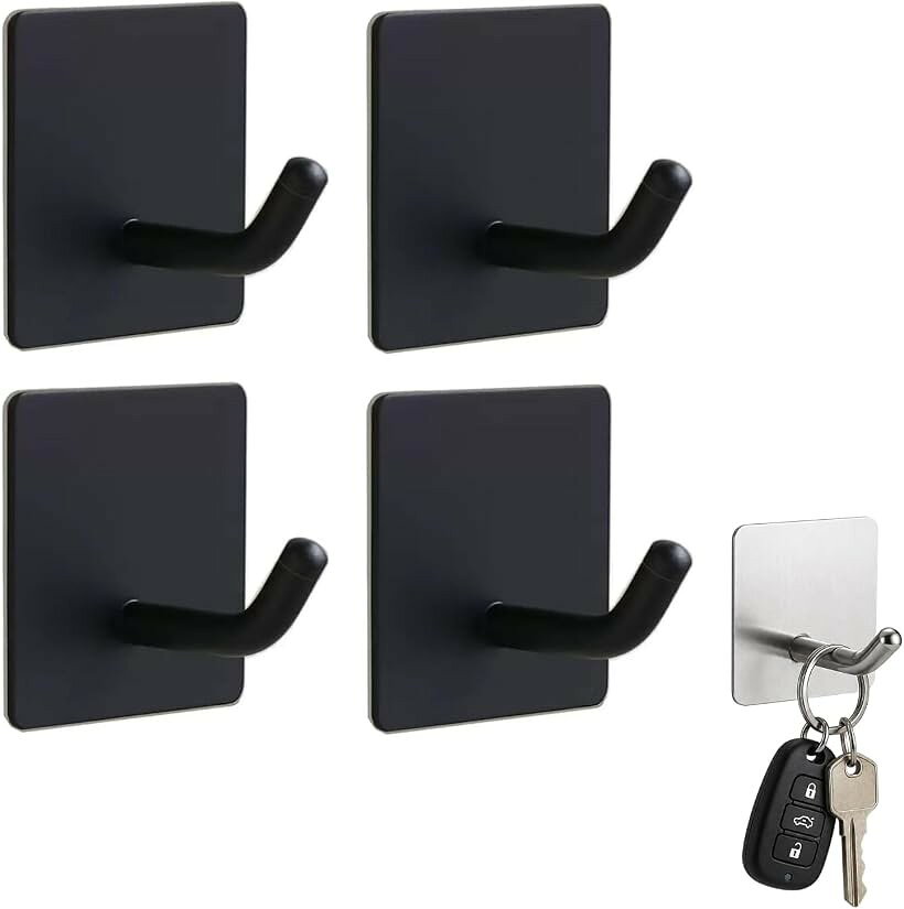 バリエーションコード : 2bk6vs6k4f商品コード2bk6vo36yp商品名壁掛けフック 135度 耐荷重3～5kg 粘着 壁紙貼れる キッチン 浴室ブランドNYANDELMOカラーブラックサイズ等4個「サイズ・バリエーション」幅4.5cmx高さ4.5cm、フック部分3.5cmのコンパクトサイズ。4個セットまたは8個セットから選べ、ブラックとシルバーの2カラー展開。フィルムを剥がして平らな面に貼るだけで簡単設置でき、玄関、キッチン、浴室などお部屋のあらゆる場所にスマートにフィットします。「簡単設置・賃貸対応」工具不要、ネジ不要で設置可能。平らな壁にフィルムを剥がして貼るだけでOK。剥がす際も跡が残らず賃貸物件でも大丈夫。おしゃれな北欧風デザインで、お部屋や浴室の雰囲気を損なわず、手軽に空間整理や収納力アップができます。「強力耐荷重」高品質粘着素材により最大3～5kgまで耐えられる設計。コートやバッグ、バスローブなどの軽～中量アイテムも掛けられます。壁紙、ガラス、タイルなど平滑面に対応し、吊り下げ式の収納や整理に最適で、日常使いの多用途フックとして活躍します。「防水・防錆・耐久性」304ステンレス鋼を採用しており、防水・防錆に優れるため、湿気の多い浴室やキッチンでも長く使用可能。滑らかなフック形状で衣類や手も傷つけず、耐久性と美しい光沢を兼ね備えています。毎日使う場所でも清潔。「多用途・整理収納」玄関、キッチン、浴室、オフィスなど多彩な場所に対応。タオル、傘、スカーフ、鍵、コート、バッグなど様々なアイテムを掛けられるため、空間をスッキリ整理できます。お得なセット買いで、用途に応じて場所ごとに使い分け可能です。※ 他ネットショップでも併売しているため、ご注文後に在庫切れとなる場合があります。予めご了承ください。※ 品薄または希少等の理由により、参考価格よりも高い価格で販売されている場合があります。ご注文の際には必ず販売価格をご確認ください。※ 沖縄県、離島または一部地域の場合、別途送料の負担をお願いする場合があります。予めご了承ください。※ お使いのモニタにより写真の色が実際の商品の色と異なる場合や、イメージに差異が生じることがあります。予めご了承ください。※ 商品の詳細（カラー・数量・サイズ 等）については、ページ内の商品説明をご確認のうえ、ご注文ください。※ モバイル版・スマホ版ページでは、お使いの端末によっては一部の情報が表示されないことがあります。すべての記載情報をご確認するには、PC版ページをご覧ください。