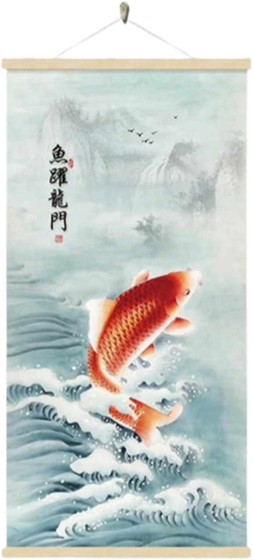 楽天市場】掛軸 鯉 滝登りの通販