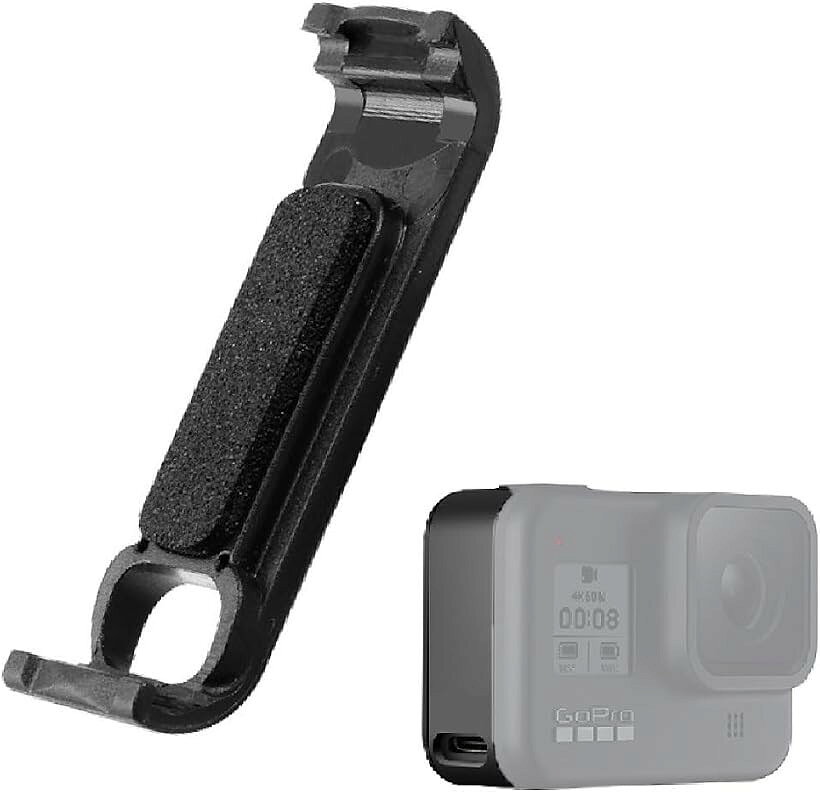 互換 バッテリーカバー GoPro用 カメラ 充電しながら 蓋 アクセサリー (ブラック, ...