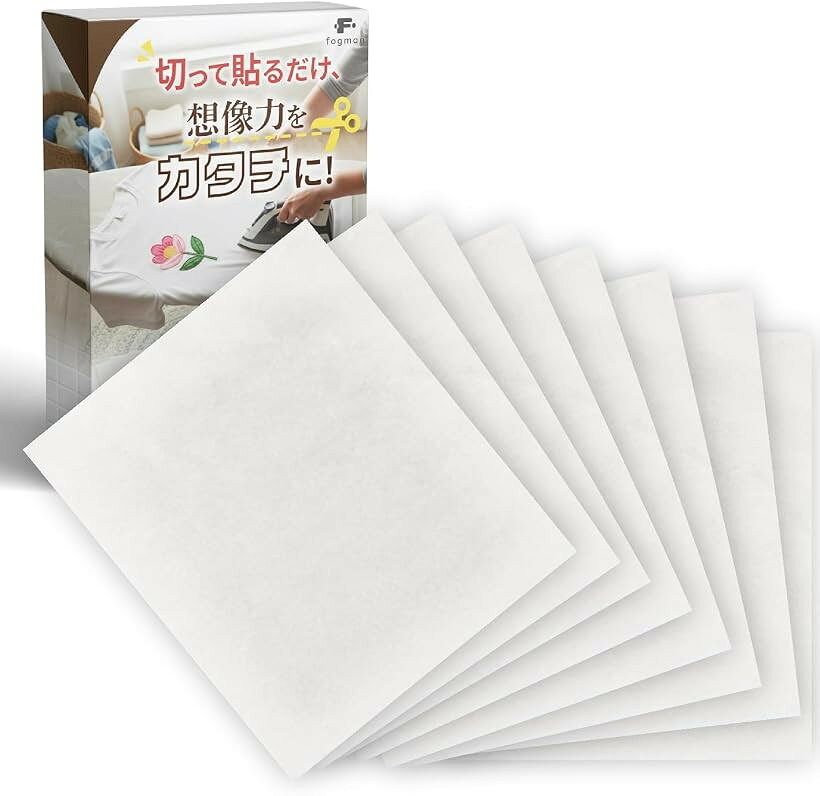 商品コード2buhi5plgr商品名接着芯 アイロン接着シート 両面接着 透明 アップリケ ワッペン 裾上げテープ 刺繍シート 手芸 DIYブランドfogmanカラー透明サイズ等20x30cm 10枚セット「透明シートだからデザインをそのまま活かせるx自由カット」ポリエステル100%の透明な両面接着シートです。貼っても生地の色や柄を邪魔せず仕上がりが自然で、はさみで好きな形・大きさに自由にカットできます。推しぬいの髪パーツやオリジナルアップリケ、ワッペンづくりまで、思い描いたデザインをそのままカタチにできます。「針と糸を使わずアイロンだけでしっかり接着」中温(約130～150℃)のアイロンで押さえるだけで布同士を接着できる両面タイプです。手縫いやミシンが苦手な方でも、裾上げや小さな破れの補修、飾りつけを手早く行えます。ホットメルト素材が生地になじみ、洗濯を繰り返しても付き具合を保ちやすい仕様です。「推しぬい活からハンドメイド・衣類のお直しまで幅広く」推しぬいの髪や衣装づくり、刺繍ワッペンやオリジナルアップリケ、Tシャツやトートバッグへの装飾、ズボンの裾上げ・裾直しまで、さまざまな手芸・DIYに使える多用途シートです。透明で目立ちにくく、ワンポイント装飾から実用的なお直しまで対応します。「たっぷり10枚・大判20x30cmの大容量」約20x30cmの大判シートが10枚入った大容量セットです。試作や作り直しにも枚数を気にせず使え、長い髪のぬい服づくりや大きめのアップリケなど、たっぷり必要な場面でも安心です。必要な分だけカットして使えるので無駄が少なく、複数の作品づくりにもまとめて対応できます。「商品仕様」素材：ポリエステル100%(ホットメルト両面接着) / 仕上がり：透明・薄手 / サイズ：約20x30cm / アイロン温度：約130～150℃(中温) / セット数：10枚※ 他ネットショップでも併売しているため、ご注文後に在庫切れとなる場合があります。予めご了承ください。※ 品薄または希少等の理由により、参考価格よりも高い価格で販売されている場合があります。ご注文の際には必ず販売価格をご確認ください。※ 沖縄県、離島または一部地域の場合、別途送料の負担をお願いする場合があります。予めご了承ください。※ お使いのモニタにより写真の色が実際の商品の色と異なる場合や、イメージに差異が生じることがあります。予めご了承ください。※ 商品の詳細（カラー・数量・サイズ 等）については、ページ内の商品説明をご確認のうえ、ご注文ください。※ モバイル版・スマホ版ページでは、お使いの端末によっては一部の情報が表示されないことがあります。すべての記載情報をご確認するには、PC版ページをご覧ください。