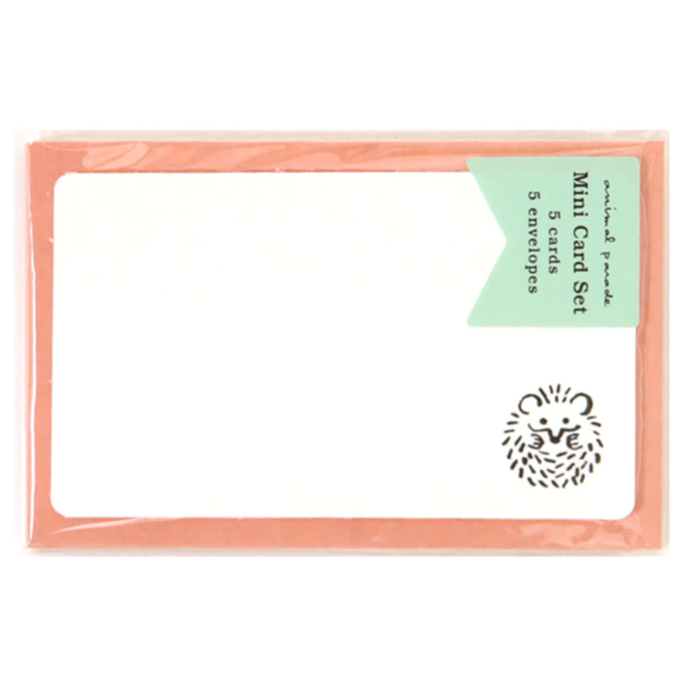 アニマルパレード ミニカードセット ハリネズミ NMCS-103 カード5枚・封筒5枚 リュリュ ミニサイズの為郵送不可