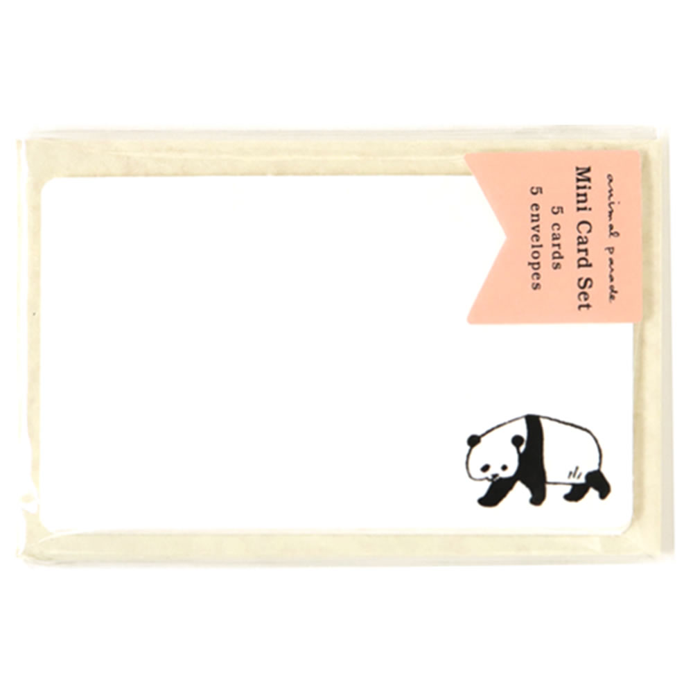 アニマルパレード ミニカードセット パンダ NMCS-104 カード5枚・封筒5枚 リュリュ ミニサイズの為郵送不可