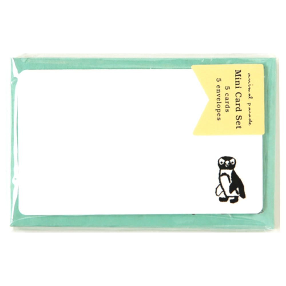 アニマルパレード ミニカードセット ペンギン NMCS-105 カード5枚・封筒5枚 リュリュ ミニサイズの為郵送不可