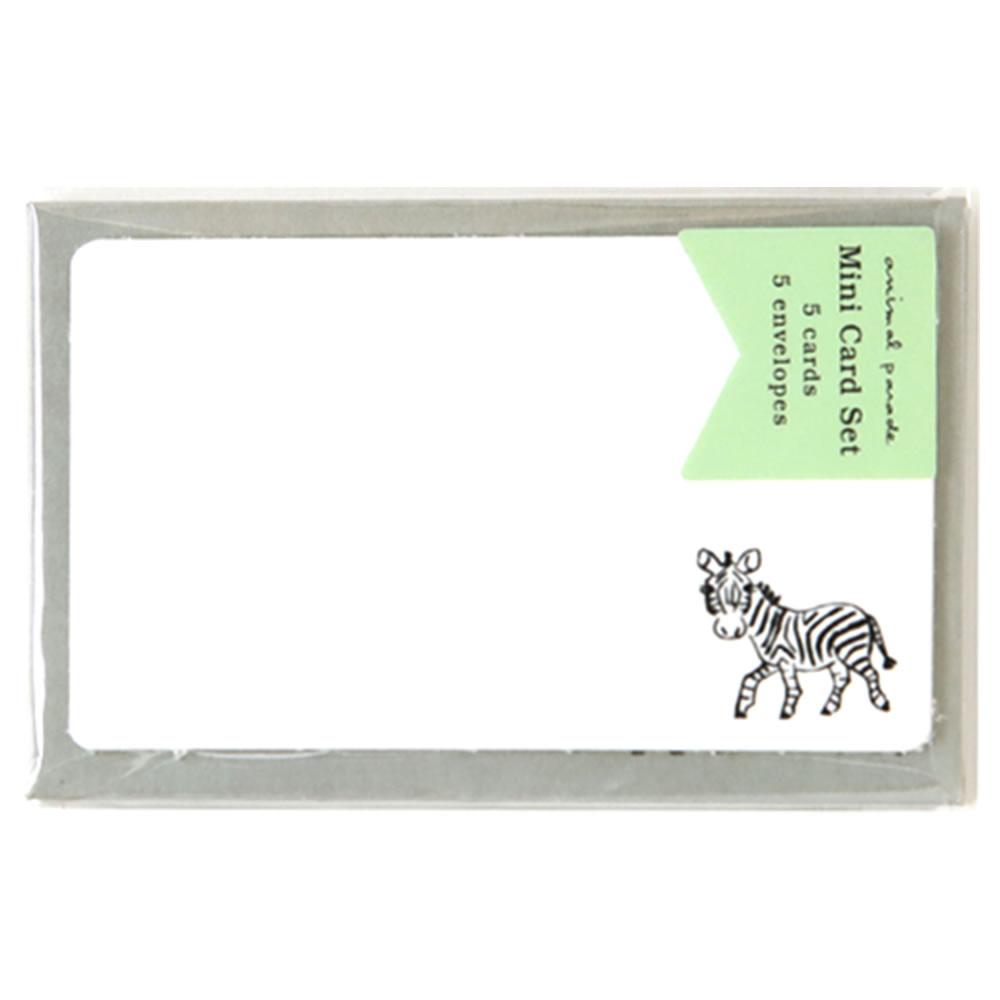アニマルパレード ミニカードセット シマウマ NMCS-107 カード5枚・封筒5枚 リュリュ ミニサイズの為郵送不可