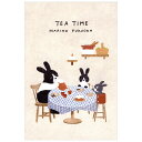 はがき箋 5柄10枚入 福岡麻利子 TEA TIME 25-561 (16) 表現社