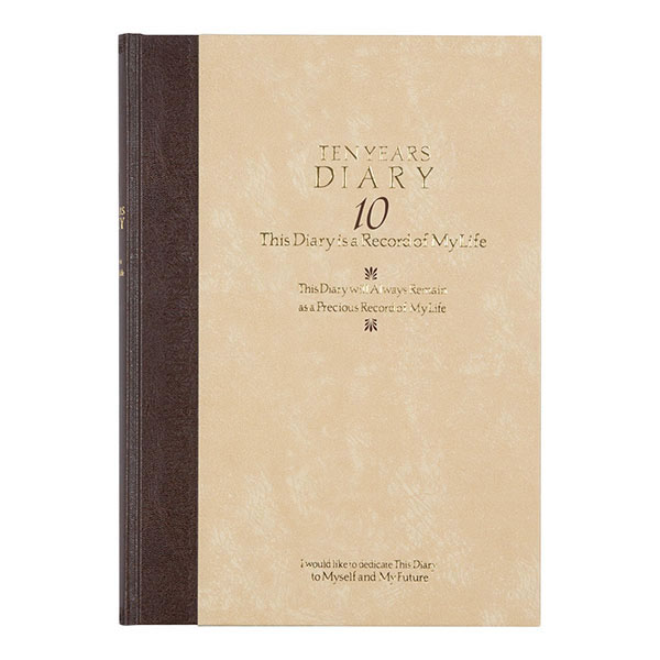 ミドリ 日記 10年連用 洋風 12109001 連用日記 日記帳 本革調 ケース付き マイダイ...