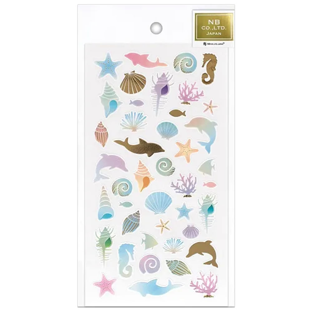 Rakuten - NB夏柄シール パールシール大 シェル 1シート 1014145 （A-5） エヌビー