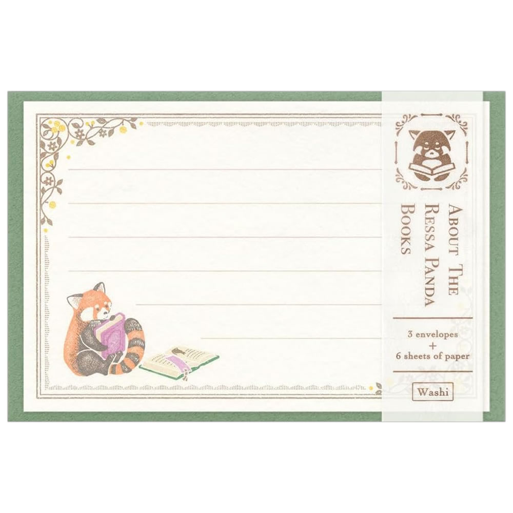 ミニレター RESSA レッサーパンダ書店 4862301 （8） A6 便箋6枚・封筒3枚 NB/エヌビー社