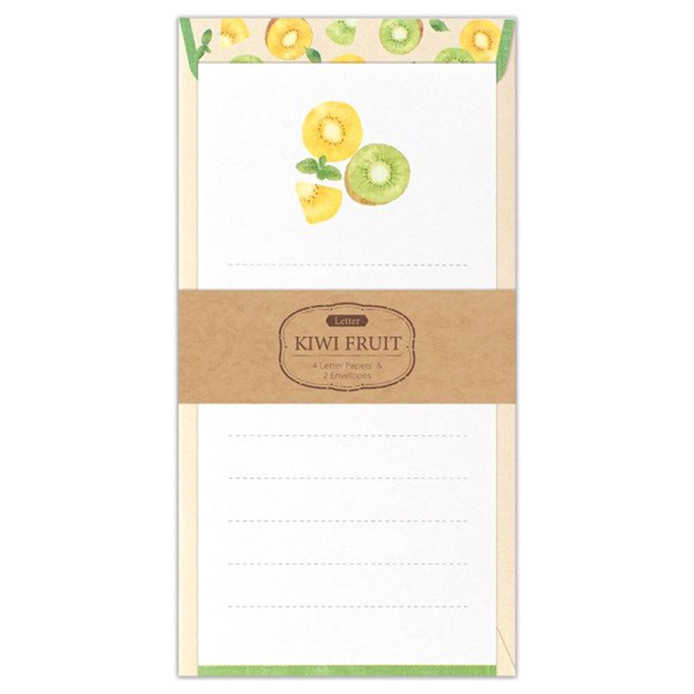 一筆レター オーチャード キウイ 5467604（21） 便箋4枚 封筒2枚 文例付 NB エヌビー
