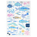 【10%OFF】 ポストカード 夏カード 暑中見舞い 魚いっぱい 1枚入り S4037/JSP37-5 サンリオ(SANRIO) はがき ハガキ グリーティングカード