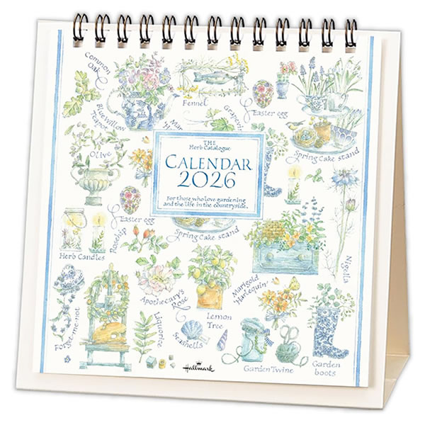 2026 カレンダー 卓上 ホールマーク ハーブカタログ YDC-845-568 (ホ-37) 両面印刷
