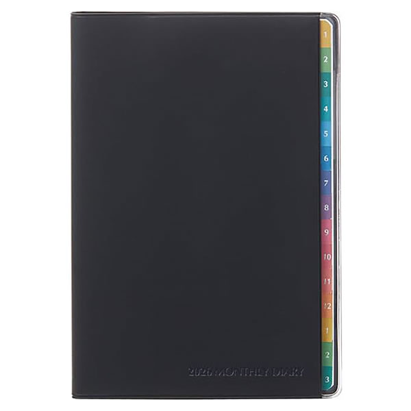 2026 ダイアリー 手帳 レイメイ カラーインデックスダイアリー ポケットサイズ ブラック RFD2632B （レイ-24） マンスリー 2025年12月〜2027年3月の商品画像