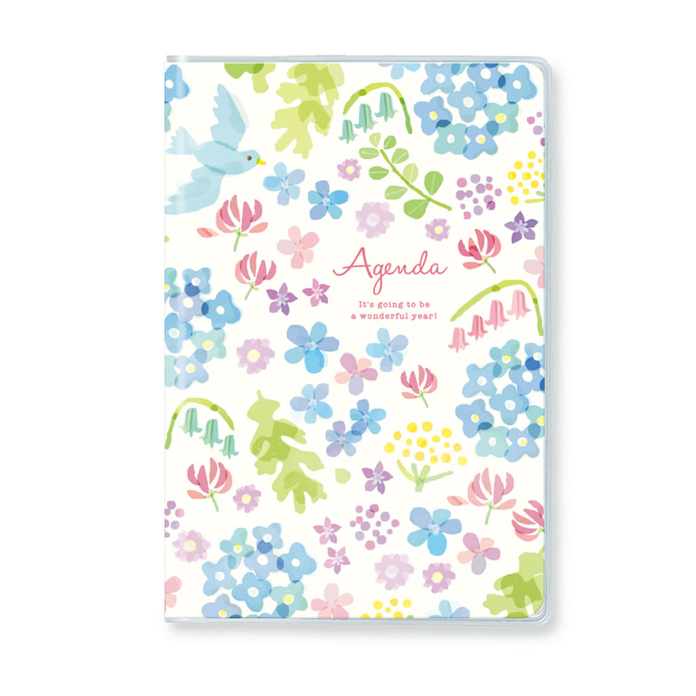 ダイアリー 2026 手帳 リュリュ 2026年2月始まり A6サイズ SDK-2601 ブルーバード マンスリー 日曜始まり 2026年2月〜2027年3月 スケジュール帳 Ryu-Ryuの商品画像