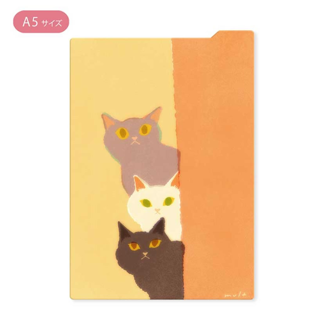 ダイアリーアクセサリー 2026 リュリュ 下じき A5サイズ SSJ-2603 mula ねこ・トリプルアイスクリーム インデックス付き 下敷き スケジュール帳 Ryu-Ryu