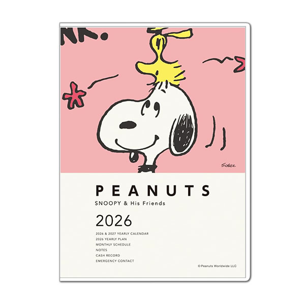 2026 ダイアリー 手帳 ホールマーク A6 マンスリーダイアリー YDD-845-704 (HD-13) スヌーピー コーラ..