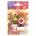 イワコー おもしろ消しゴム スウィーツ ER-BRI017 ブリスターパック14 ビスケット ケーキ プリンアラモード けしごむ ケシゴム