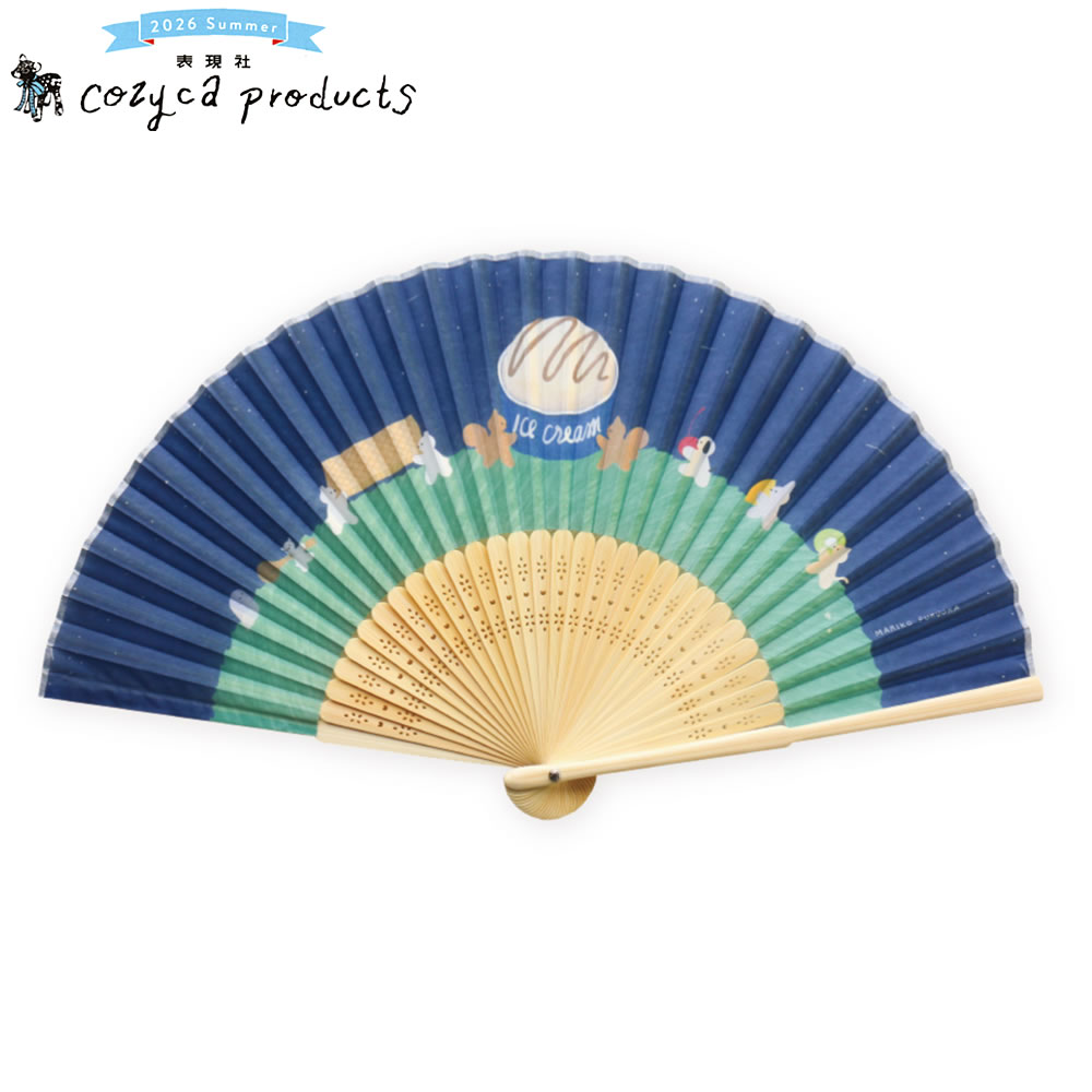 Rakuten - cozyca products 扇子 福岡麻利子 真夜中のアイスパーティー 21-627 プラケース入 表現社