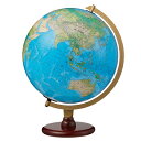 リプルーグル地球儀 カーライル型 日本語版ブルーオーシャン地図 86573 球径30cm 地勢・行政型 山岳起伏加工 照明付