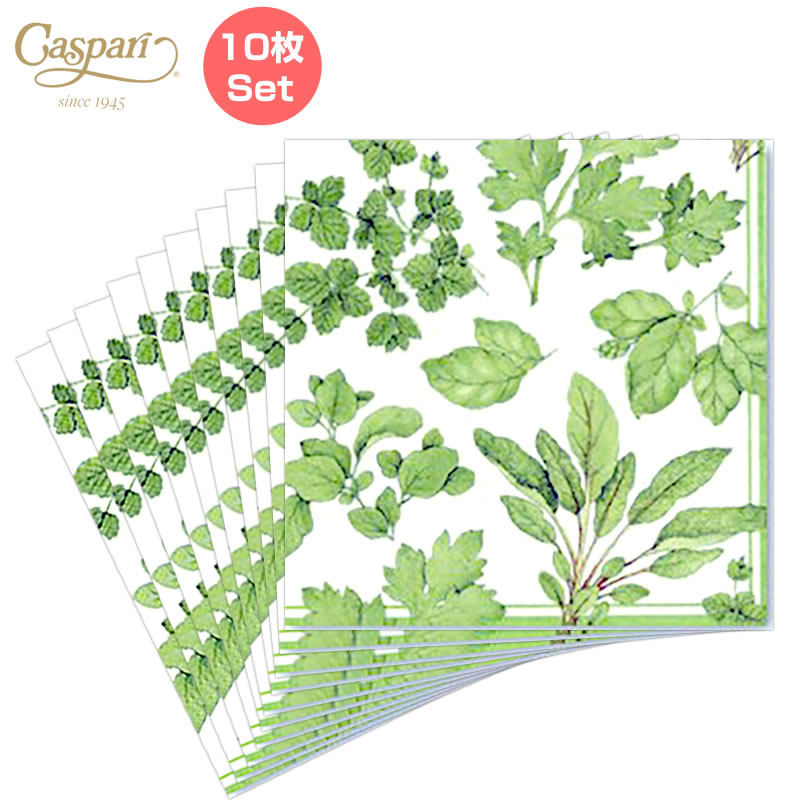 CASPARI/カスパリ ペーパータオル10枚セット ハーブガーデン 4670-L10 Lサイズ（330×330mm） ペーパー..