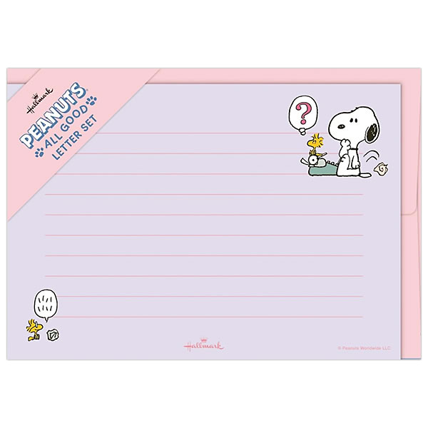 【20％OFF】 スヌーピー レターセット THINK/悩む EES-841-256 便箋8枚（両面デザイン）・封筒4枚 Peanuts All Good ホールマーク
