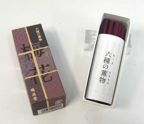 鳩居堂 お香 梅花(ばいか) 六種の薫物(むくさのたきもの)シリーズ スティックタイプ(棒状香)20本いり 鳩居堂 お香 梅花(ばいか) 六種の薫物(むくさのたきもの)シリーズ スティックタイプ(棒状香)20本いり