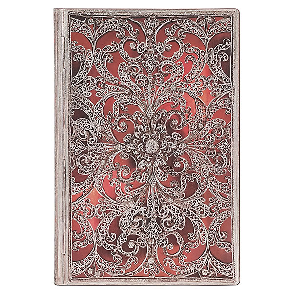 Rakuten - paperblanks ペーパーブランクス ノートブック Flexis ミニ（MINI）サイズ FB9405-0 ガーネット ソフトカバー 208頁 罫線 ゴムバンド