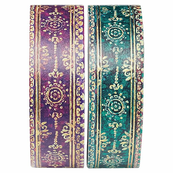 paperblanks ペーパーブランクス 和紙テープ（幅15mm×長さ10m）2巻セット OCEANIA & VIOLA PA9421-0 2種類のデザインが1セット 2